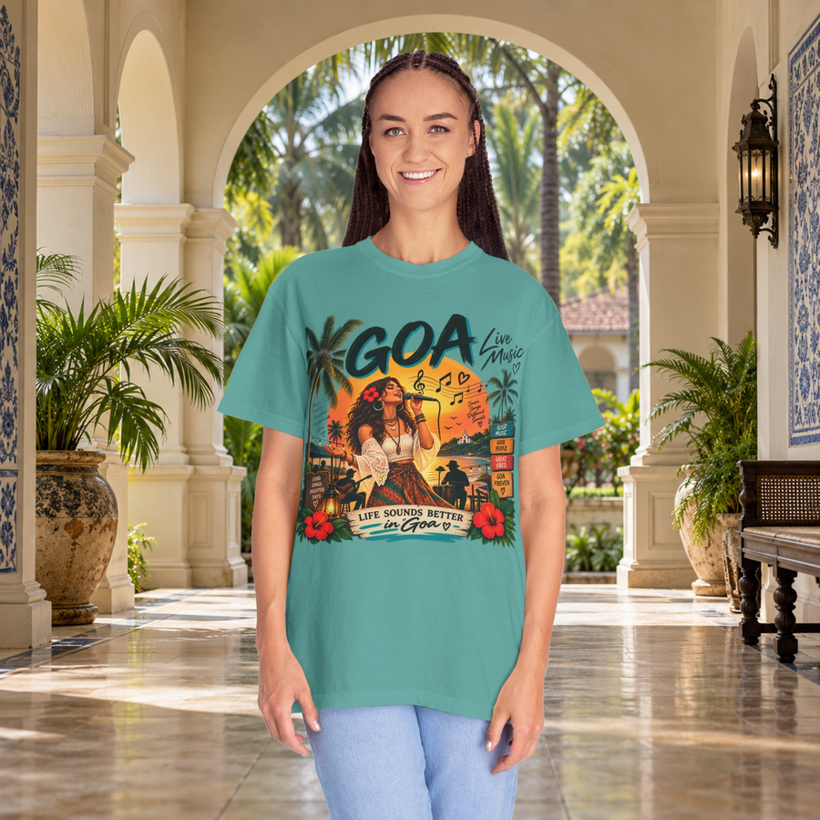 Goa Live Music Garment-Dyed T-Shirt | Goan Heritage