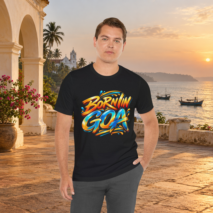 Born in Goa Graphic T-Shirt | Tropical Beach Tee