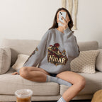 Nidar Courage Does Not Bow Graphic Sweatshirt