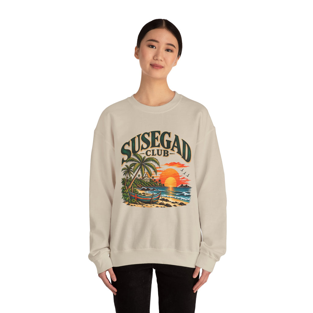 Susegad Club Tropical Sunset Crewneck Sweatshirt