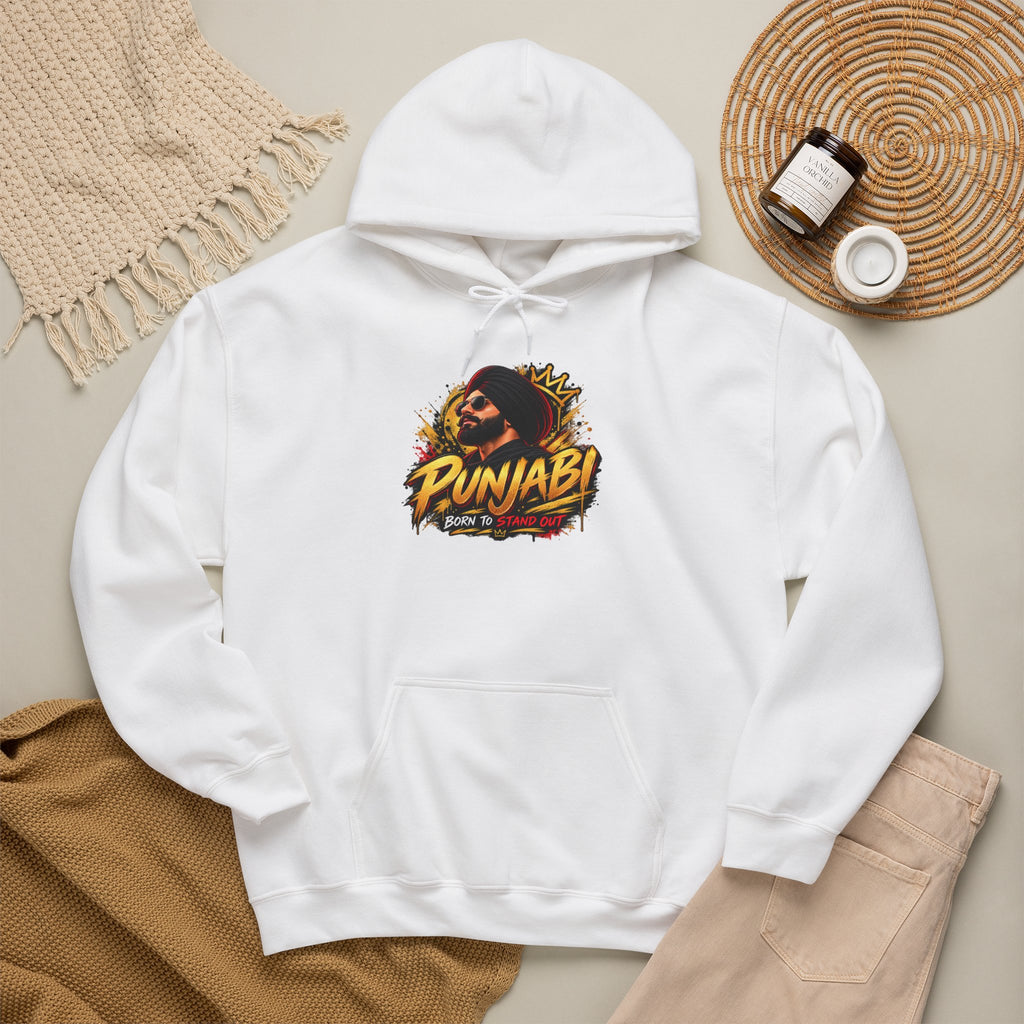 Punjabi Pride Graphic Hoodie | Illustrated Heritage Pullover
