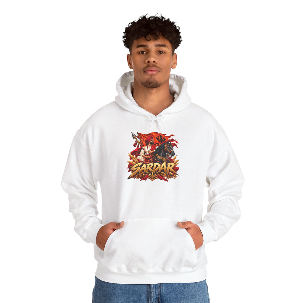 Sardar Retro Fighter Graphic Hoodie | Punjabi Heritage Pullover
