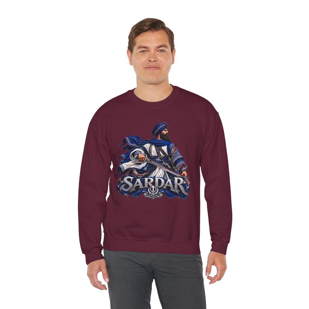 Sardar Warrior Sikh-Inspired Graphic Crewneck Sweatshirt