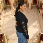 Boho Folk Drum Sweatshirt – Tribal Music Festival Crewneck