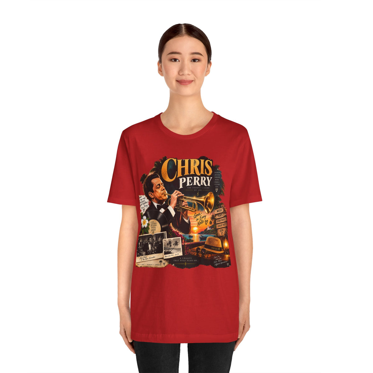 Chris Perry Trumpet Graphic T-Shirt | Retro Music