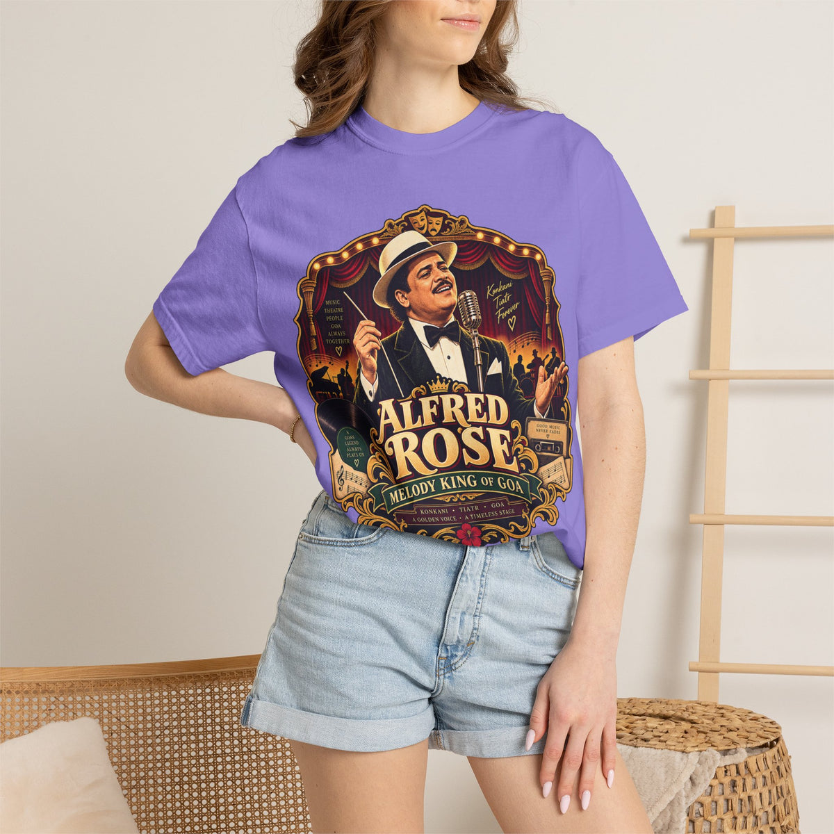 Alfred Rose Vintage Goan Music Graphic T-Shirt