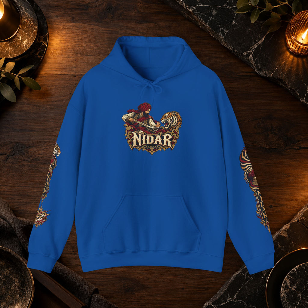 NIDAR Tiger and Bear Graphic Hoodie