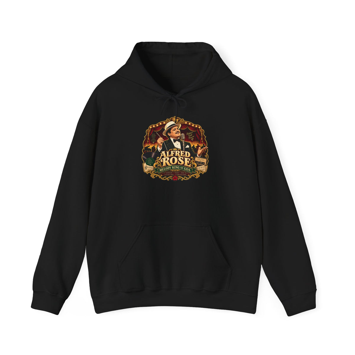 Additional product view of Alfred Rose vintage-label printed hoodie