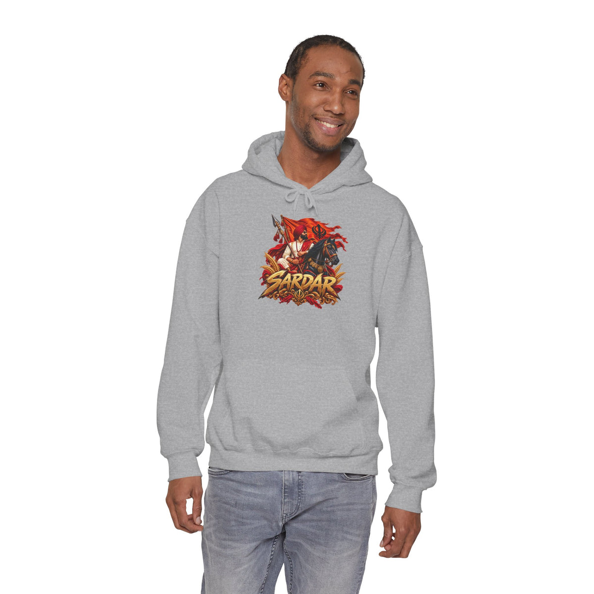 Sardar Retro Fighter Graphic Hoodie | Punjabi Heritage Pullover