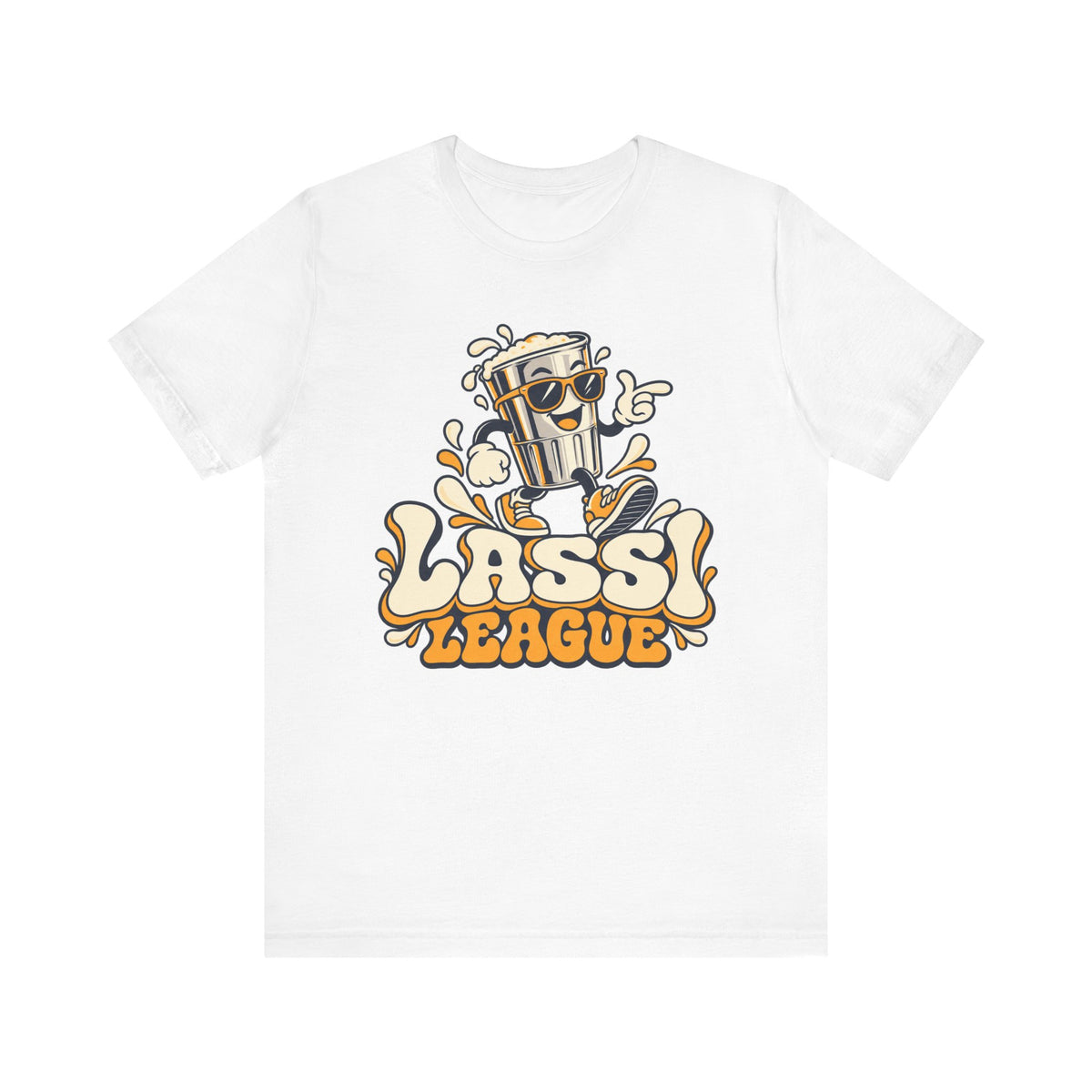 Additional view of Lassi League Graphic T-Shirt — Punjabi Lassi Art (2)