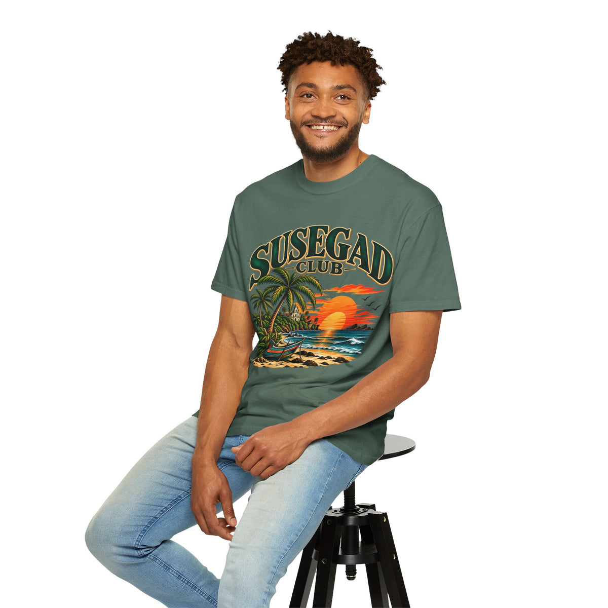 Susegad Club Sunset Beach Garment-Dyed T-Shirt