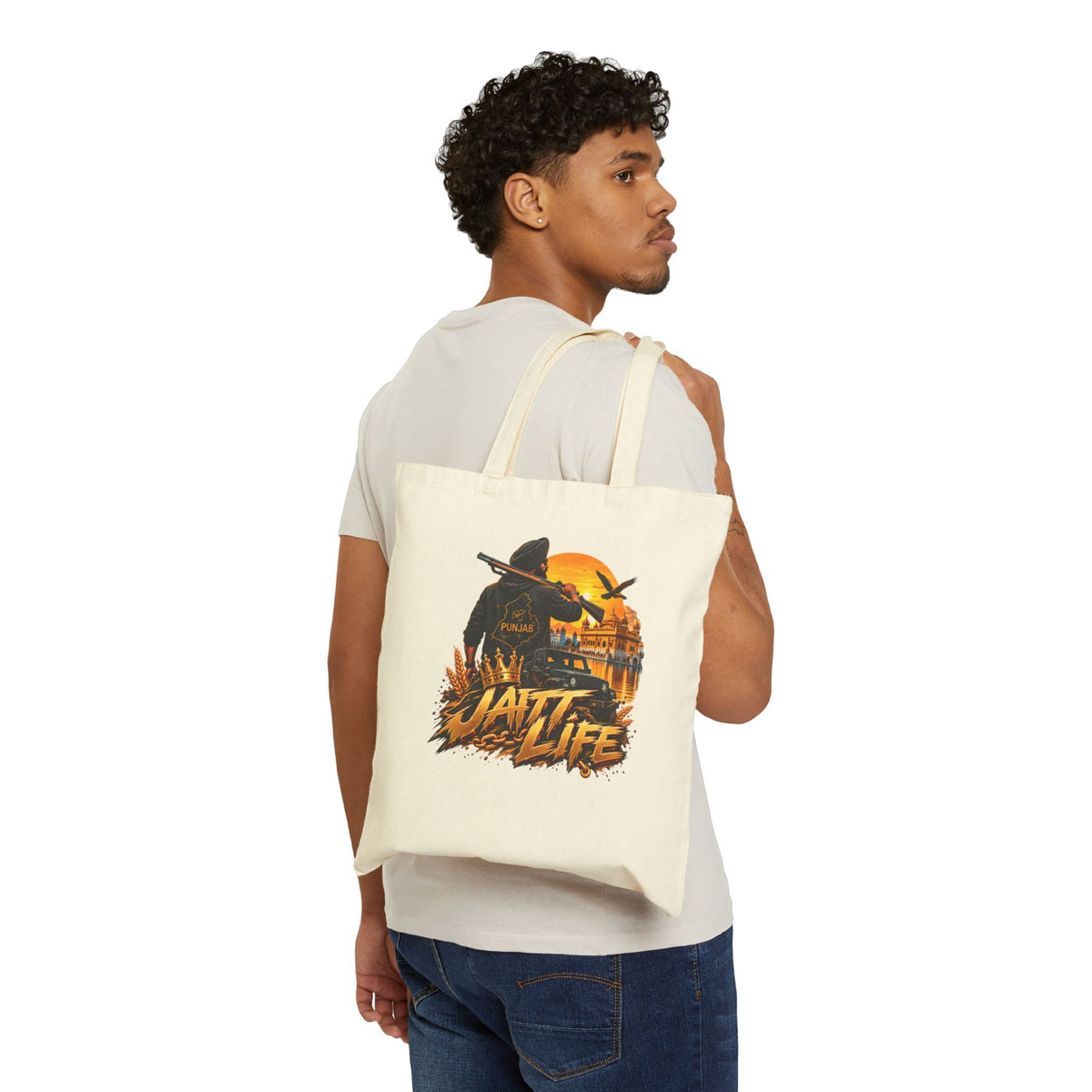 Jail Life Canvas Tote Bag – Retro Prisoner Sunset Design — product image 5