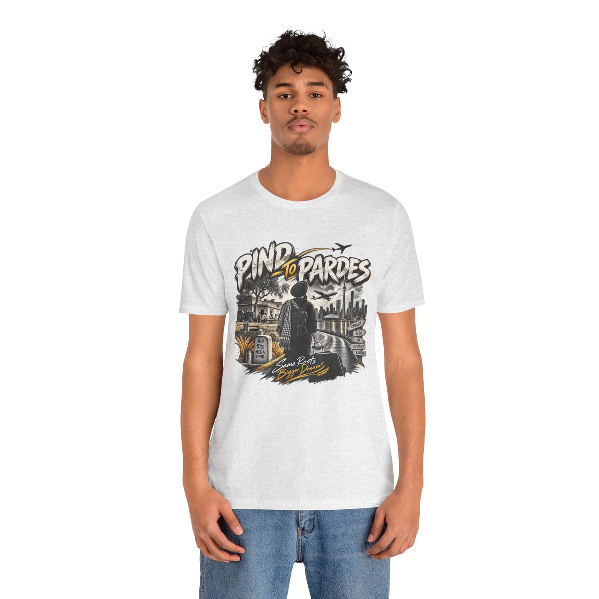 Pind to Pardes Travel T-Shirt | Vintage Journey Graphic