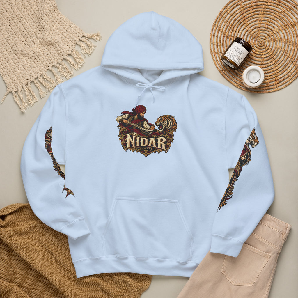 NIDAR Tiger and Bear Graphic Hoodie