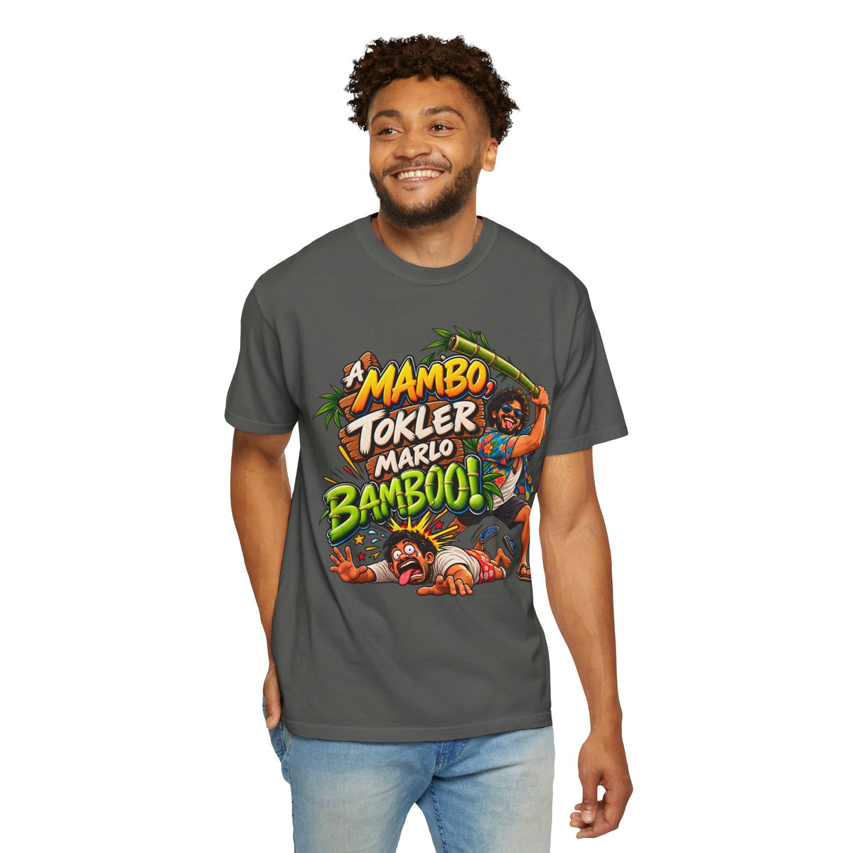 A Mambo, Tokler Marlo Bamboo! Goan Heritage Garment-Dyed T-Shirt