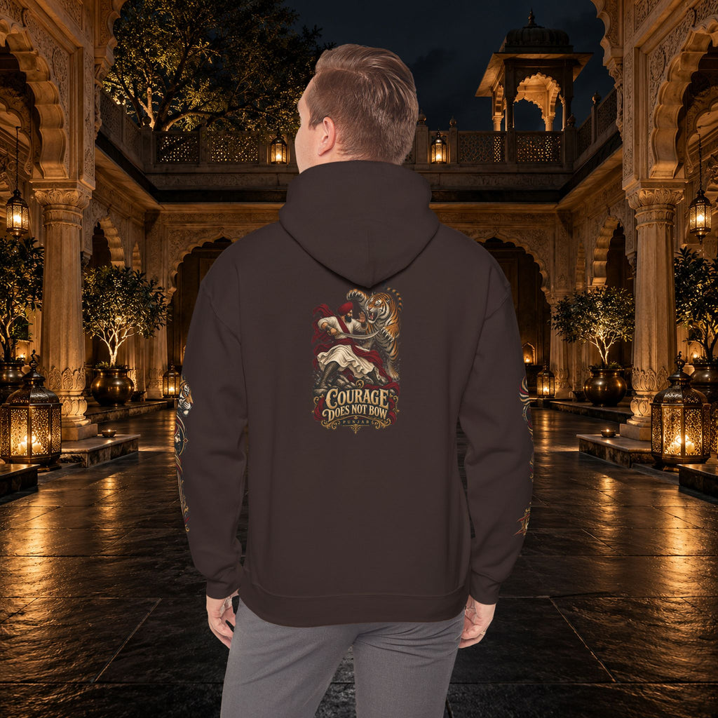 NIDAR Tiger and Bear Graphic Hoodie