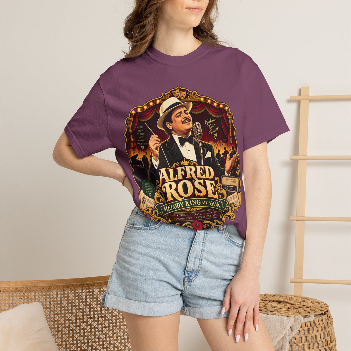 Alfred Rose Vintage Goan Music Graphic T-Shirt
