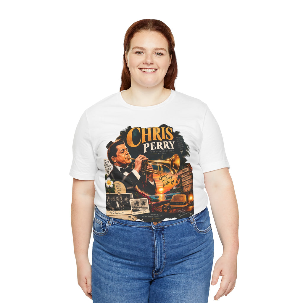 Chris Perry Trumpet Graphic T-Shirt | Retro Music