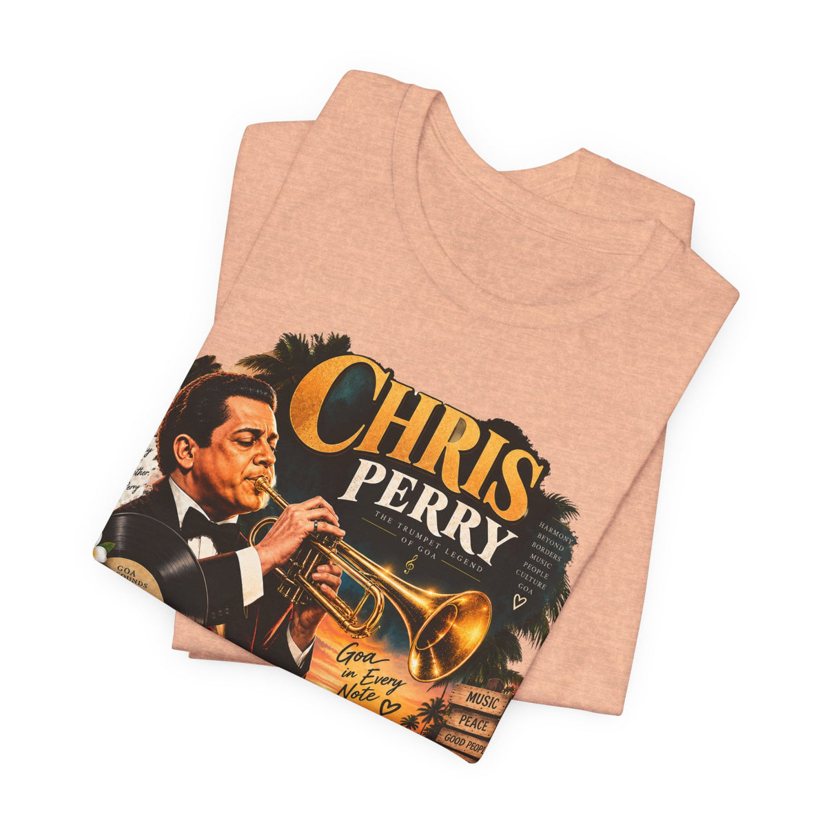 Chris Perry Trumpet Graphic T-Shirt | Retro Music
