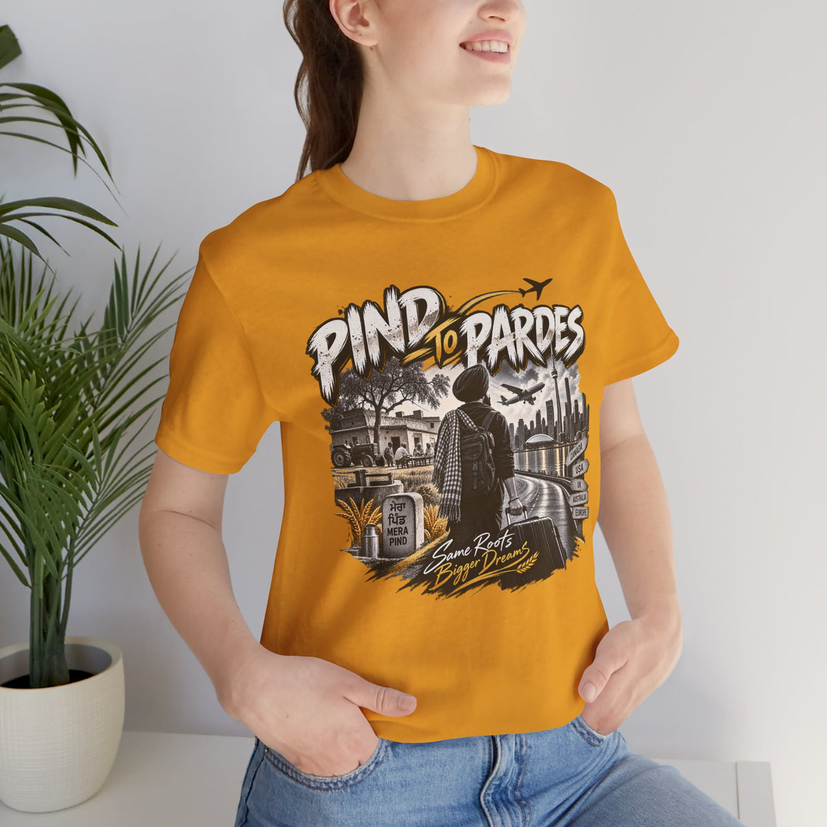 Pind to Pardes Travel T-Shirt | Vintage Journey Graphic