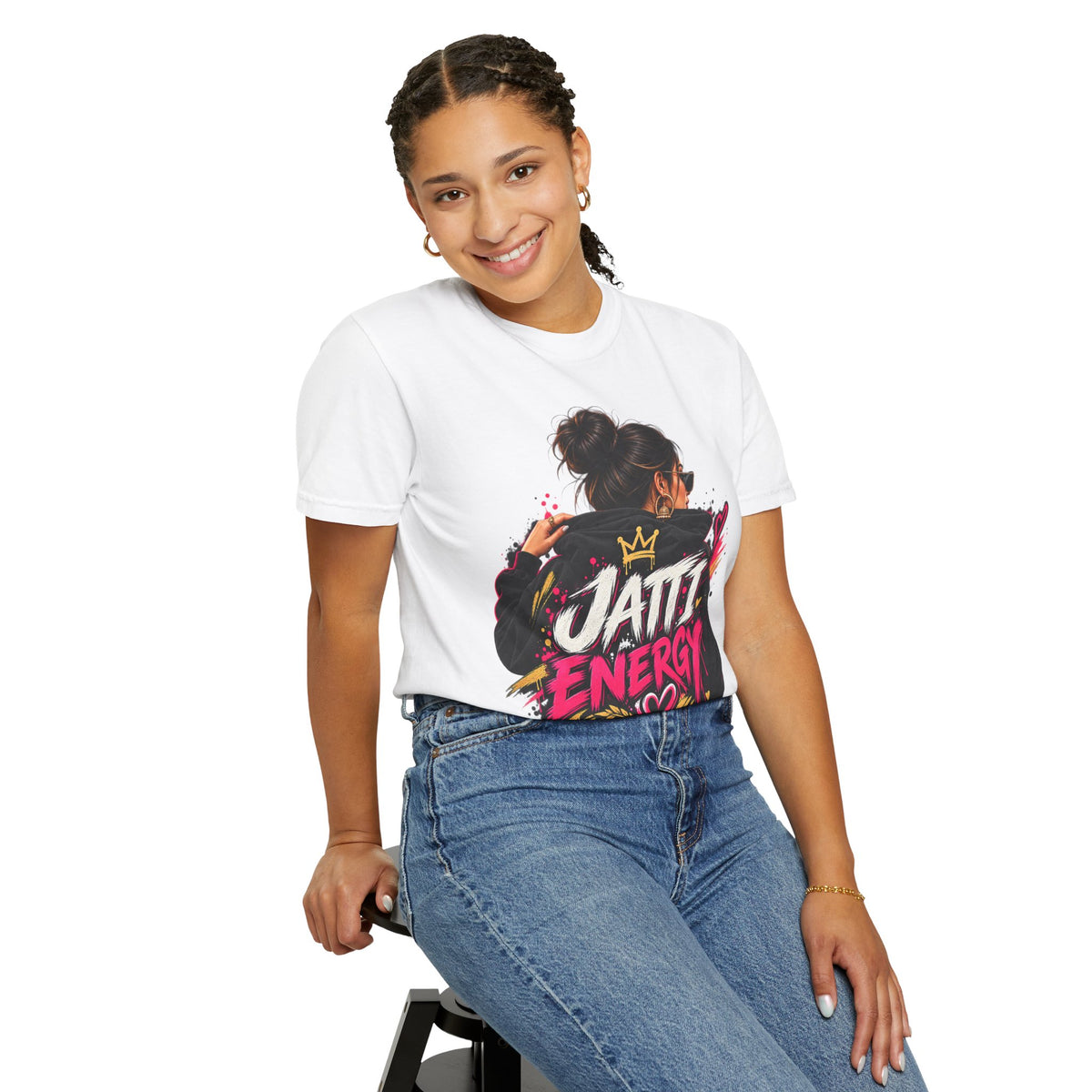 Jatti Energy Garment-Dyed T-Shirt | Punjabi-Inspired Graphic