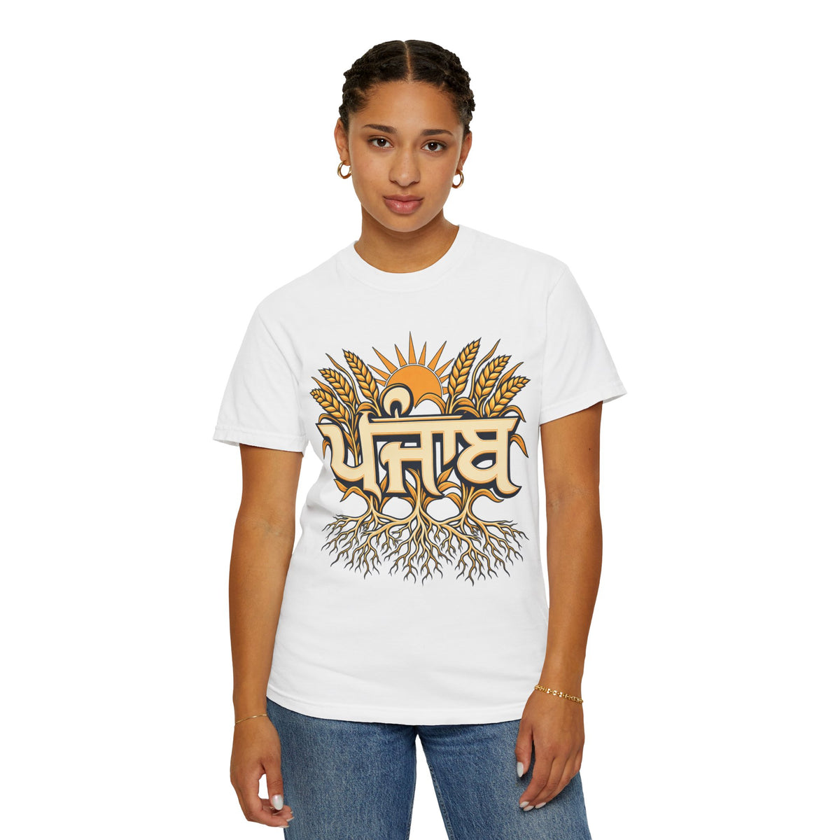 Punjabi Roots Graphic T-Shirt | Wheat & Sun