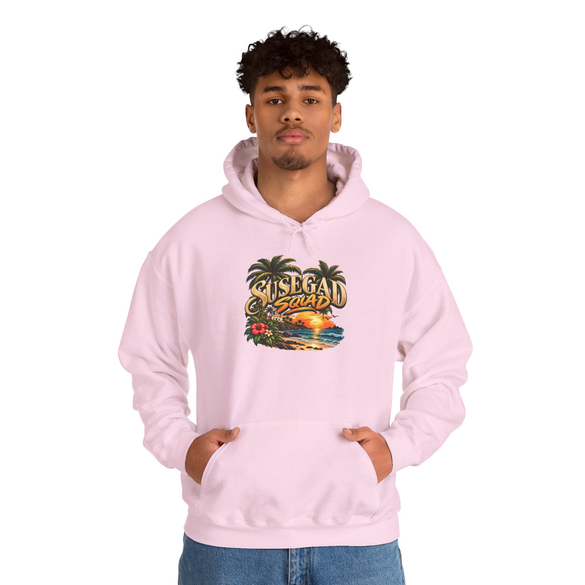 Susegad Squad Hoodie | Tropical Goan Sunset Graphic