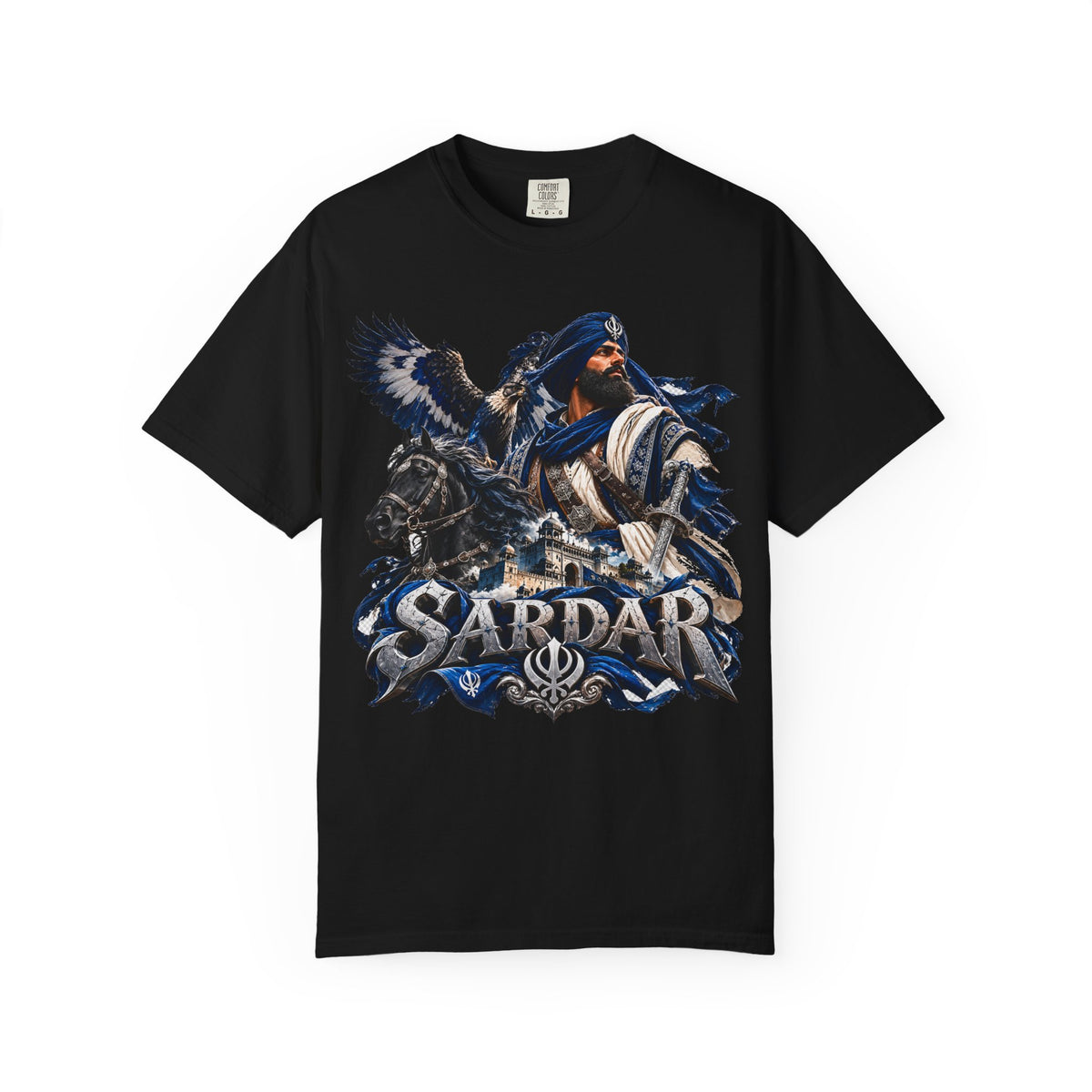 Sardar Graphic T-Shirt – Patriotic Sikh Warrior Design