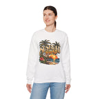 Susegad Squad Tropical Sunset Crewneck Sweatshirt