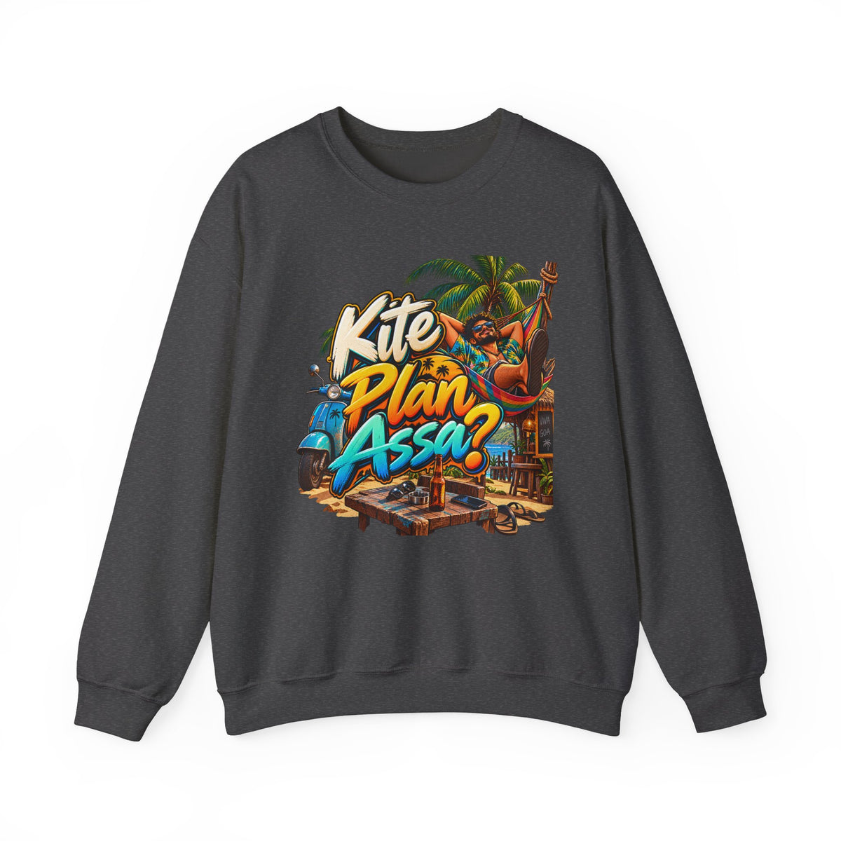 Kite Plan Assa? | Goan Heritage Crewneck Sweatshirt — Hammock Edition