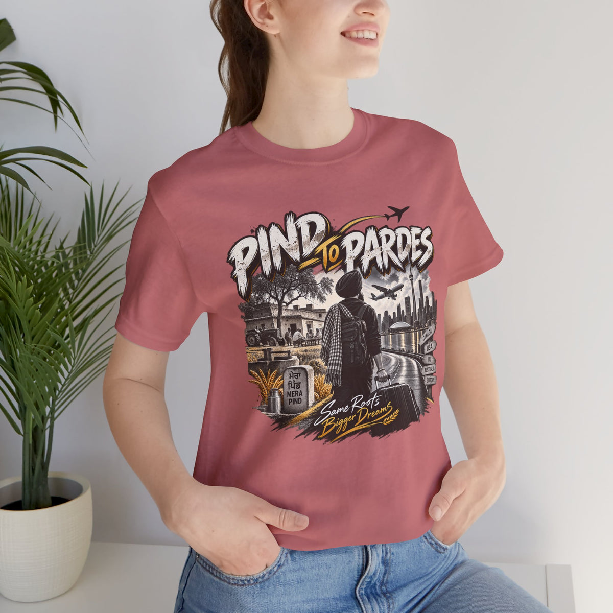 Pind to Pardes Travel T-Shirt | Vintage Journey Graphic