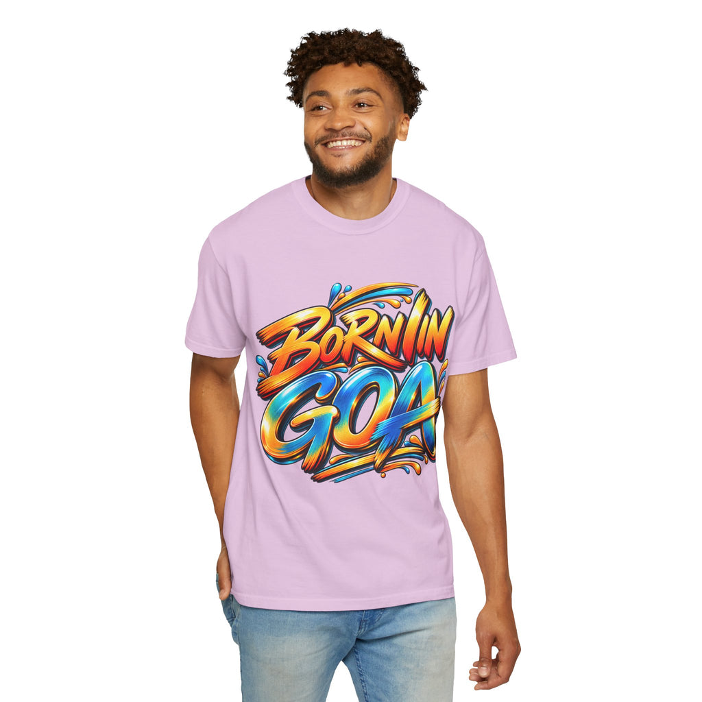 Born in Goa Graphic Tee | Garment-Dyed Cotton T-Shirt