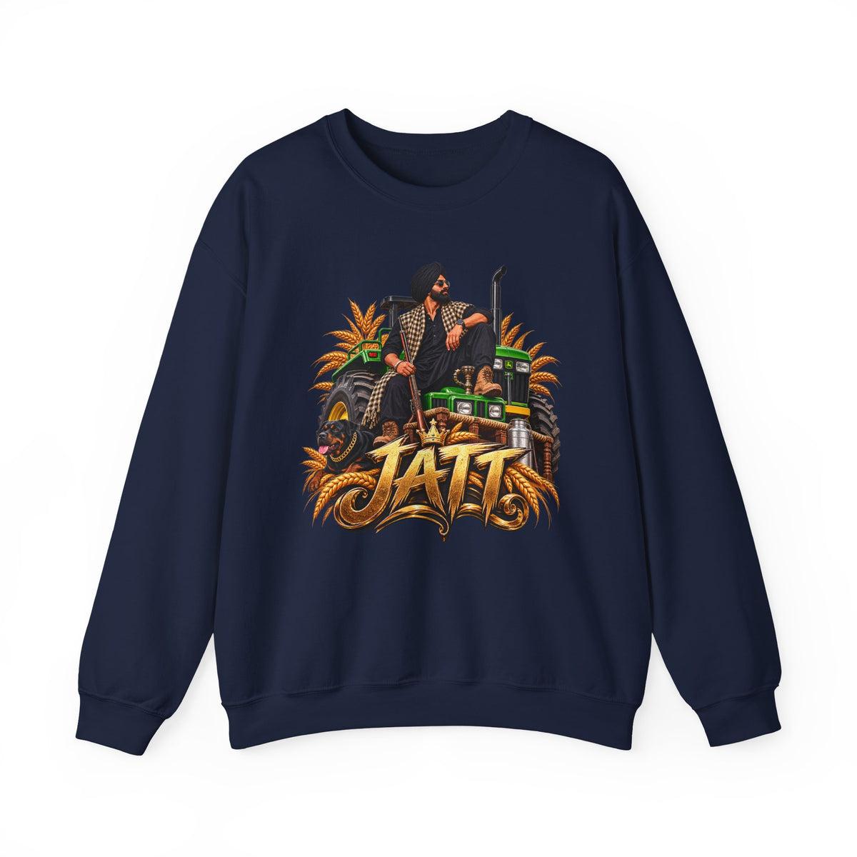 JATT Tractor Graphic Crewneck – Punjabi Heritage Sweatshirt — product image 6