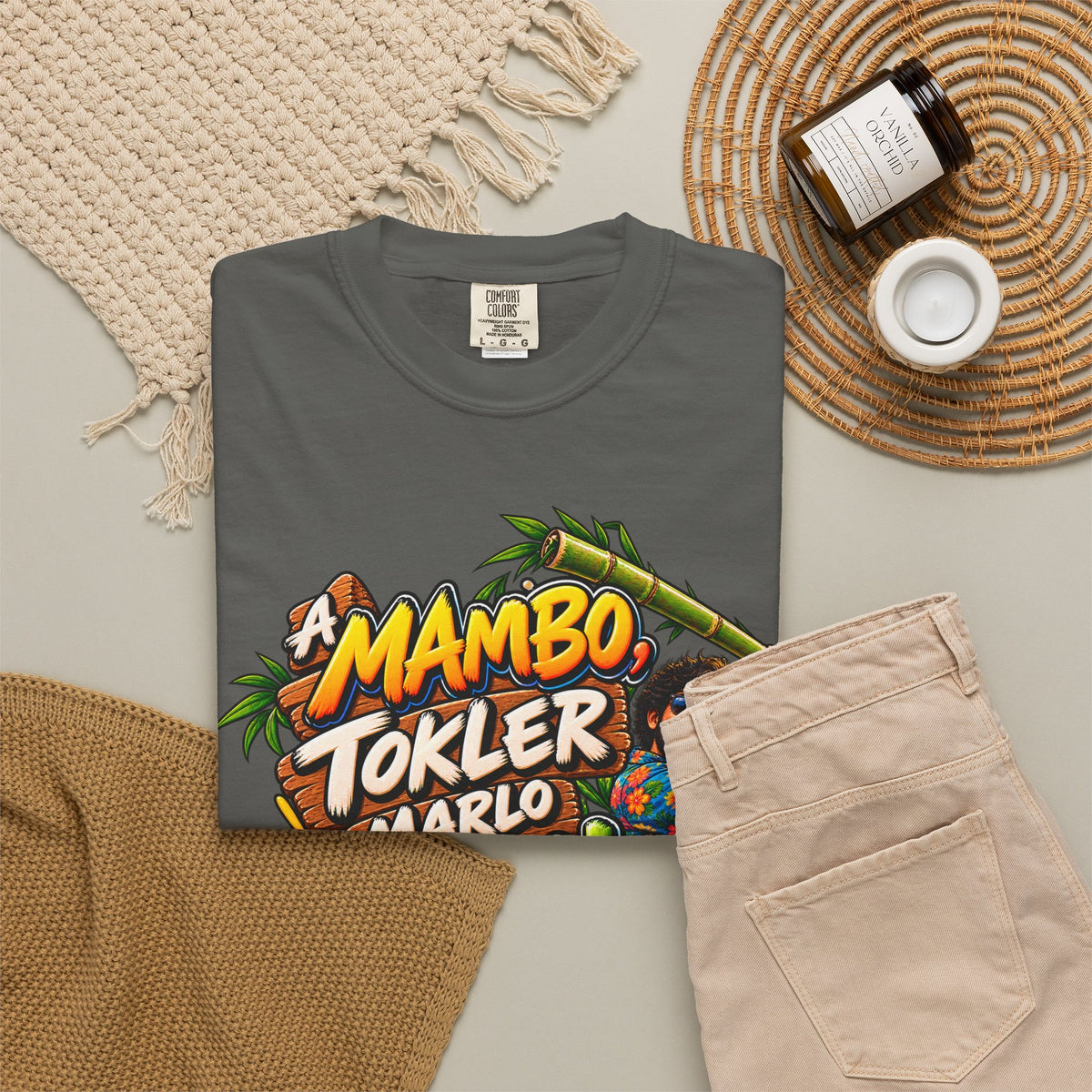 A Mambo, Tokler Marlo Bamboo! Goan Heritage Garment-Dyed T-Shirt