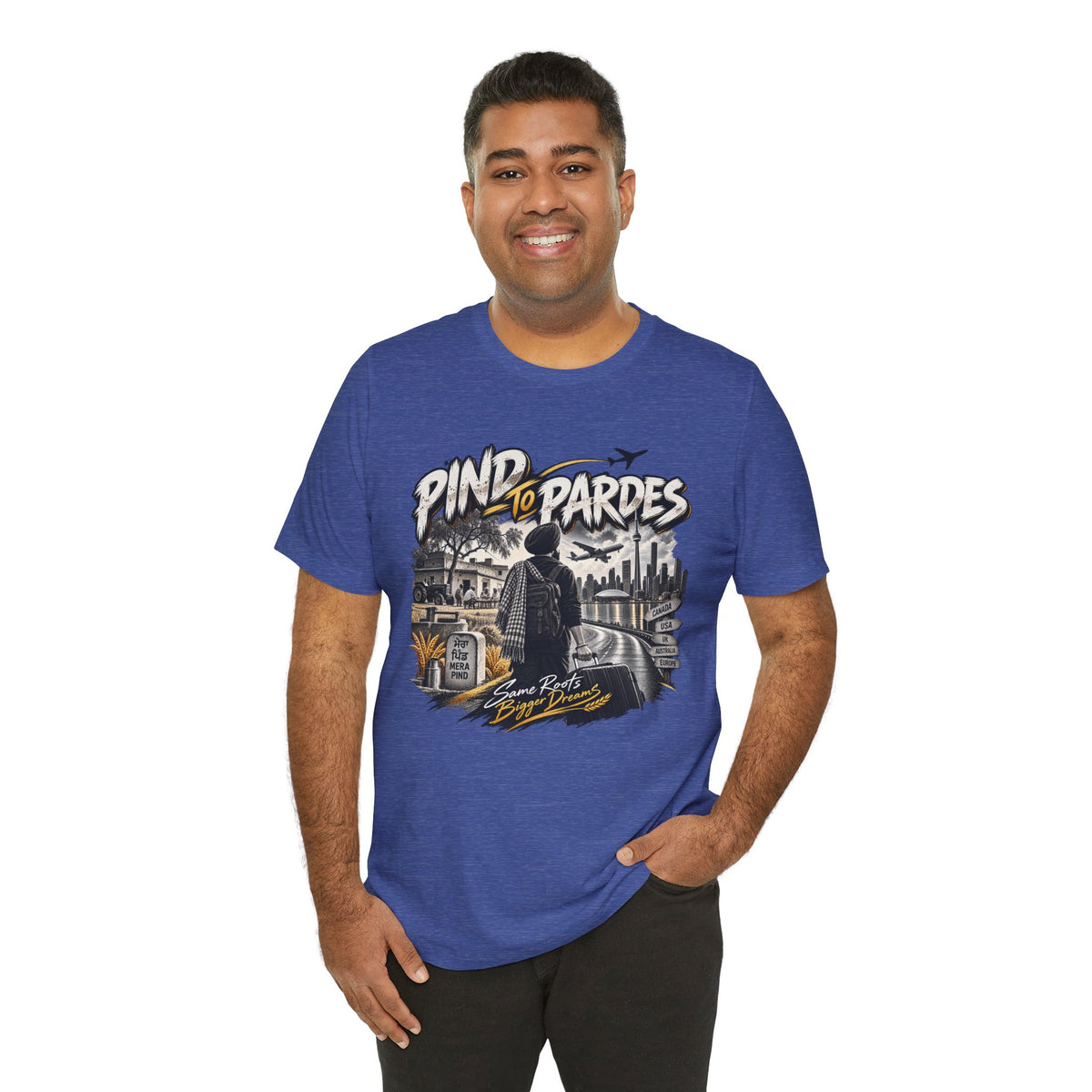 Pind to Pardes Travel T-Shirt | Vintage Journey Graphic
