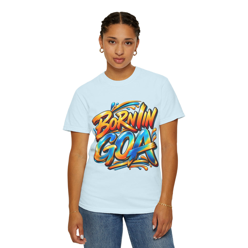 Born in Goa Graphic Tee | Garment-Dyed Cotton T-Shirt