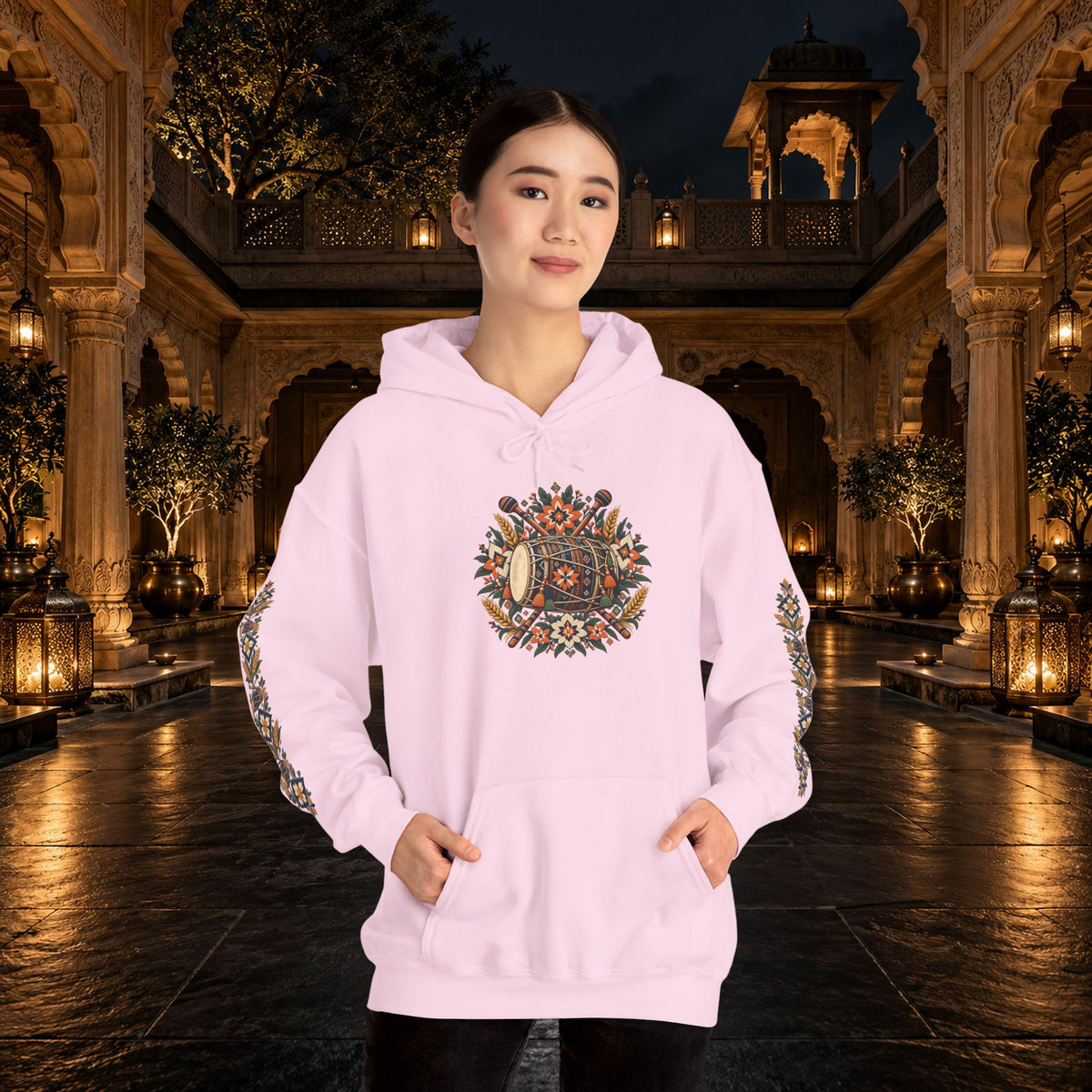 Bohemian Folk Art Drum Hoodie