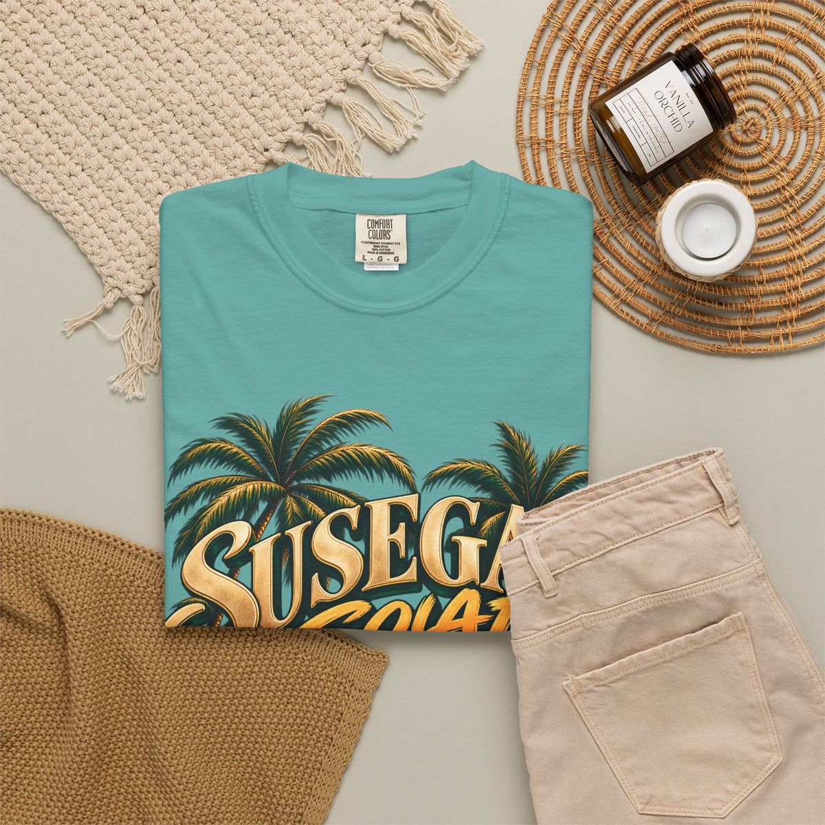Susegad Squad Sunset Garment-Dyed T-Shirt