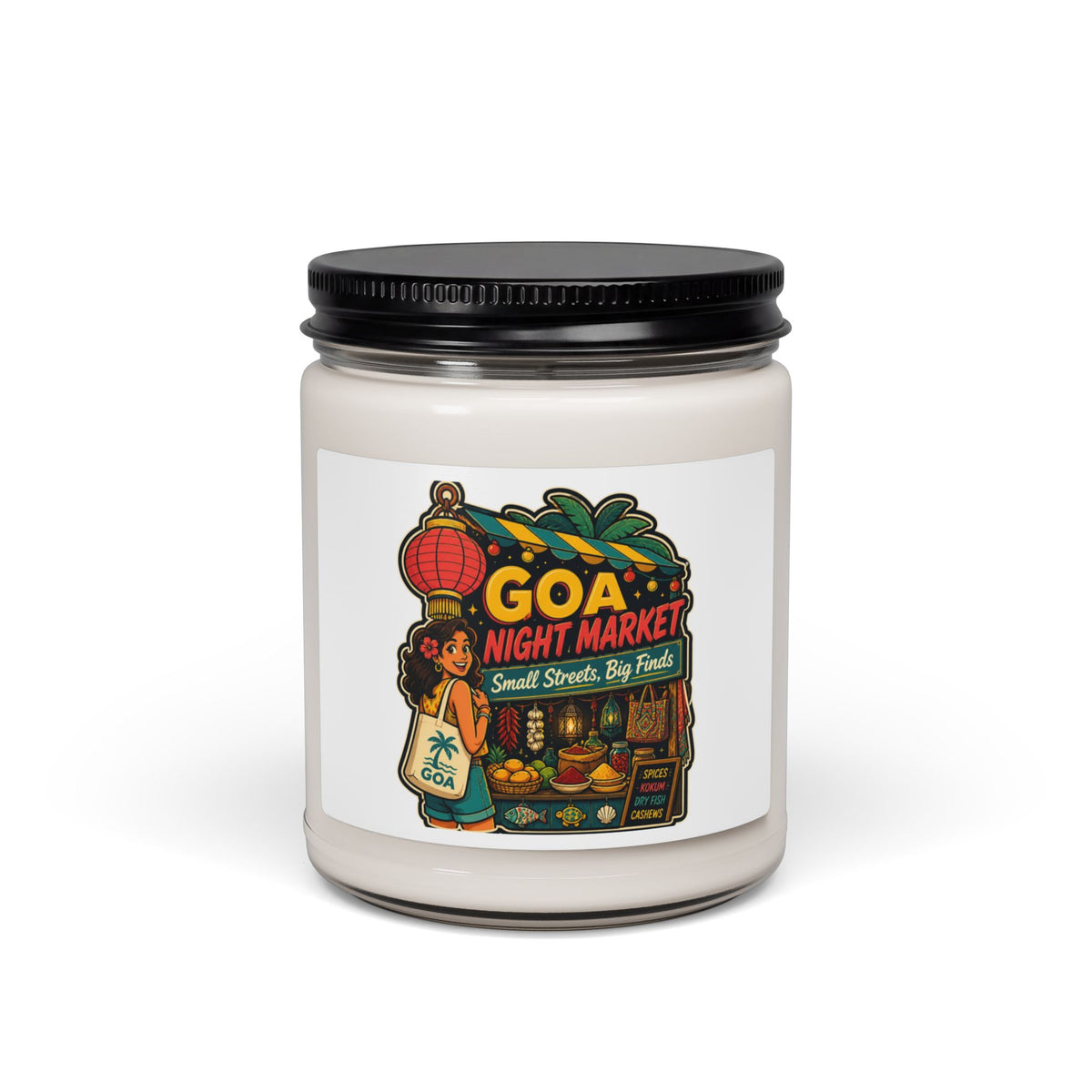 Additional view of Goa Night Market Scented Soy Candle — 9oz (Small Streets, Big Finds) (2)