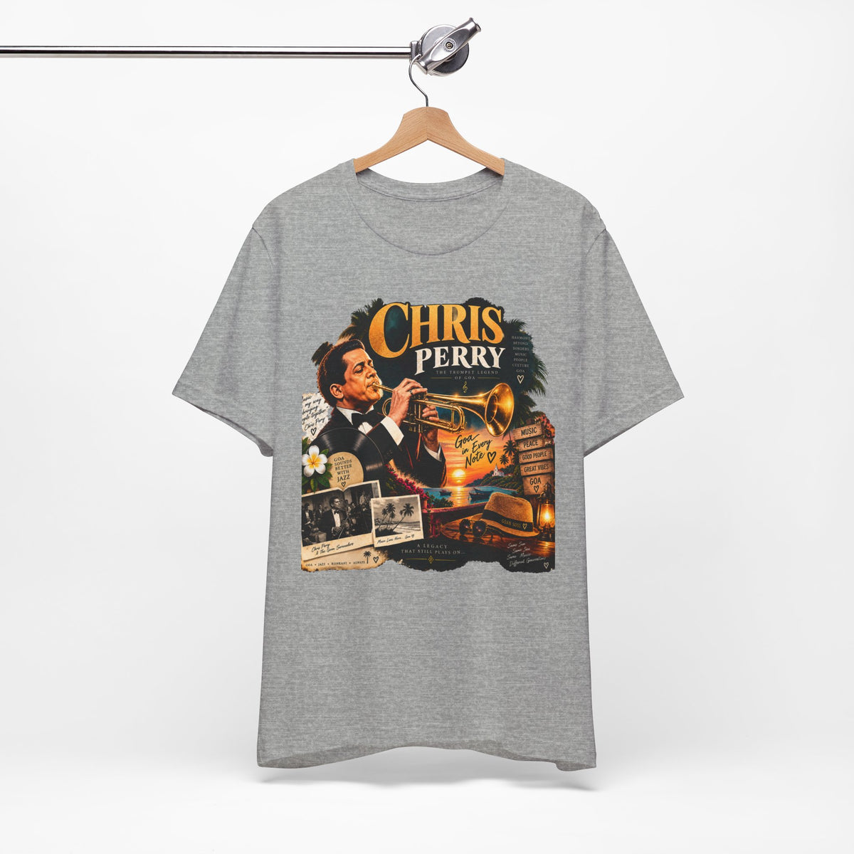Chris Perry Trumpet Graphic T-Shirt | Retro Music