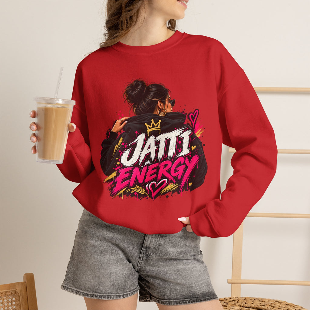 Jatti Energy Punjabi Graphic Crewneck Sweatshirt
