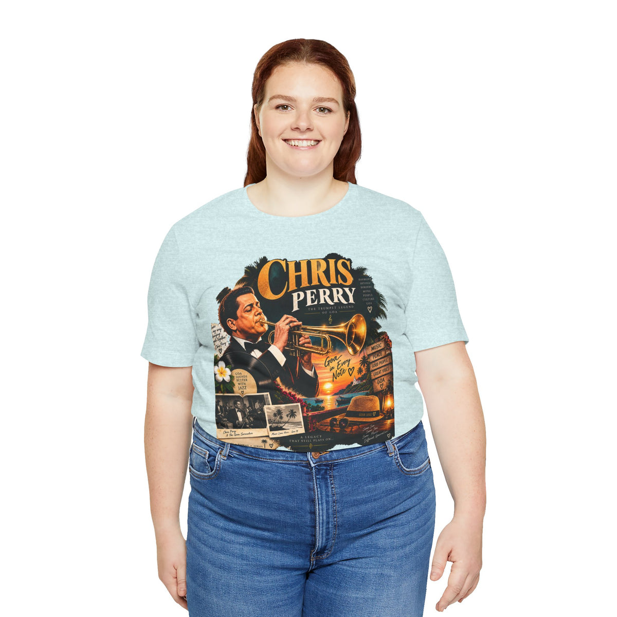 Chris Perry Trumpet Graphic T-Shirt | Retro Music