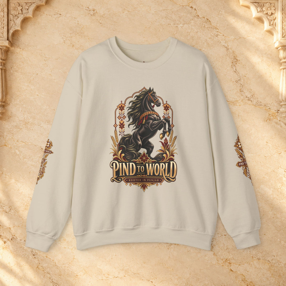 Pind to World Horse Graphic Crewneck Sweatshirt