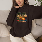 Susegad Squad Hoodie | Tropical Goan Sunset Graphic