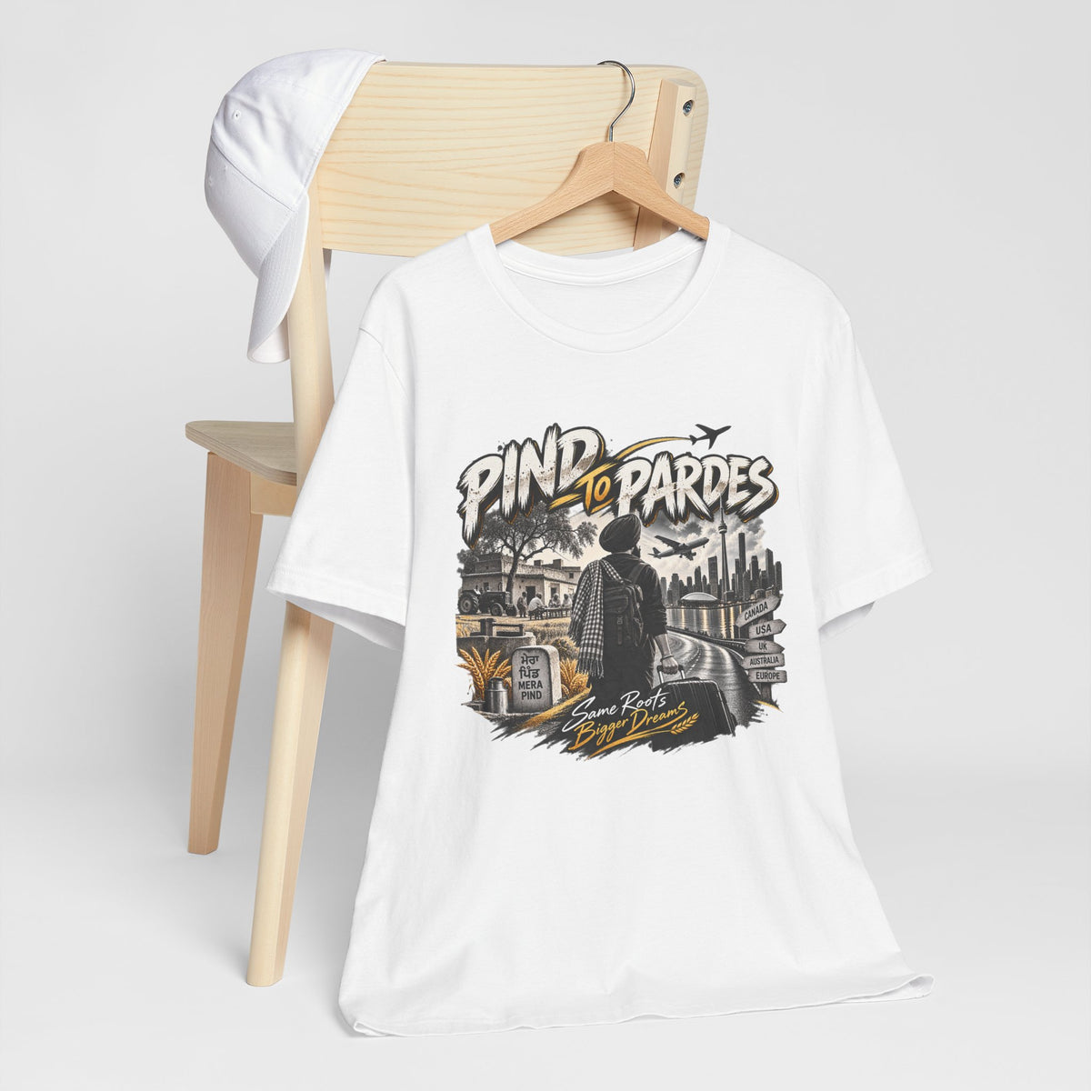 Pind to Pardes Travel T-Shirt | Vintage Journey Graphic