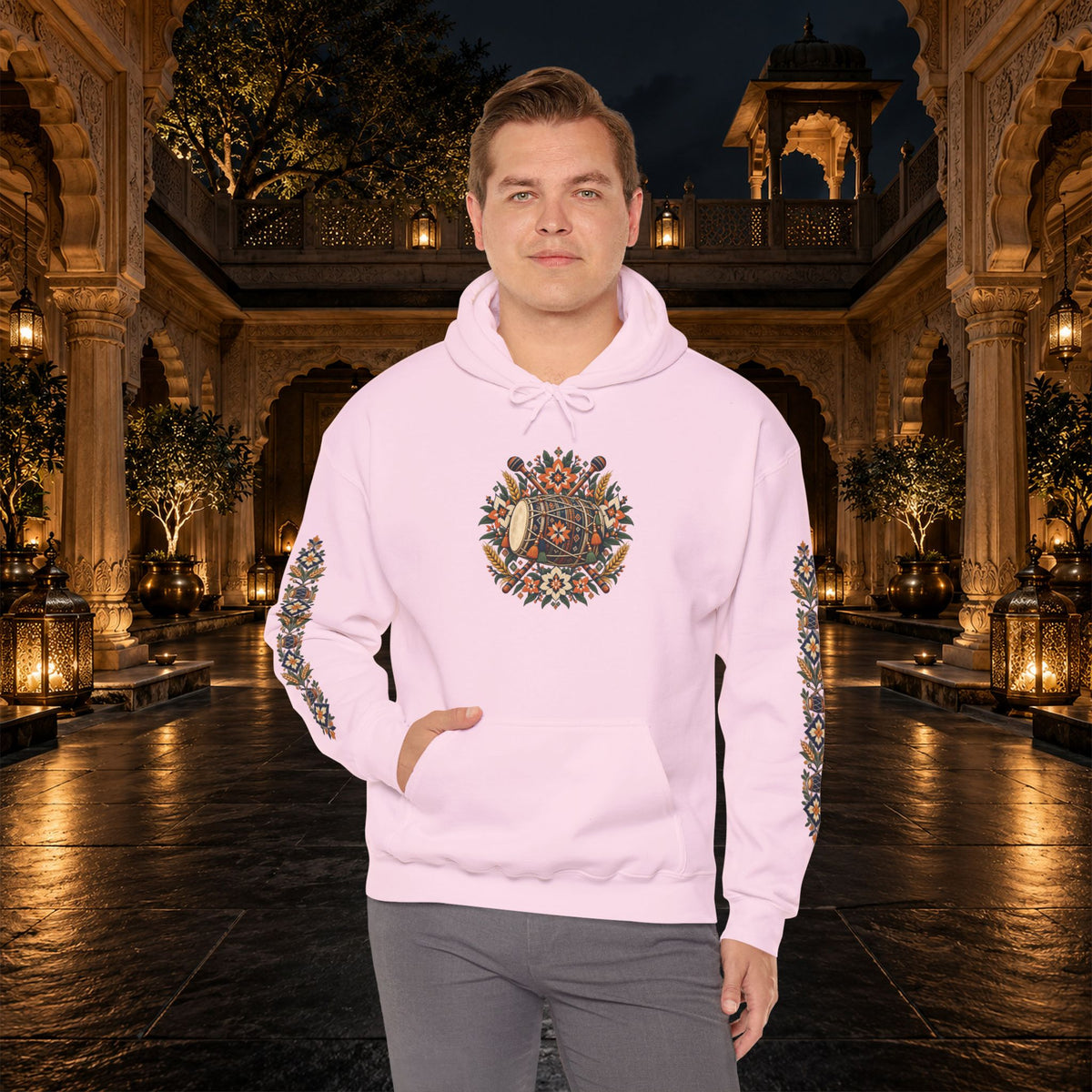 Bohemian Folk Art Drum Hoodie