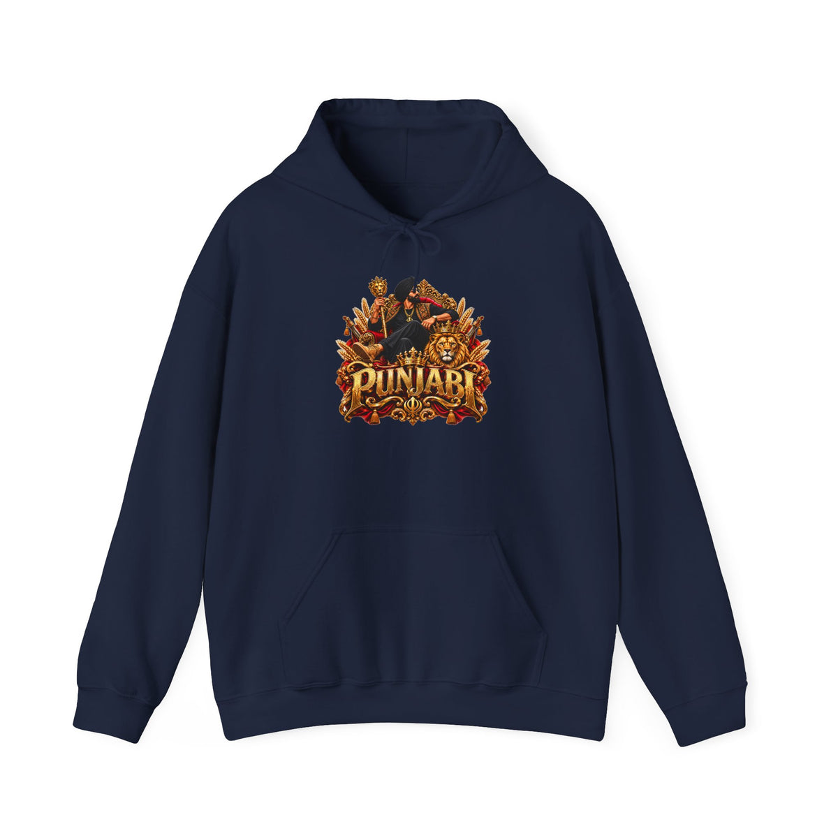 Punjabi Pride Hoodie - Bold Gold Floral Typography Sweatshirt — product image 5