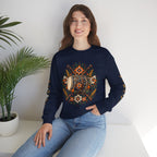 Boho Folk Drum Sweatshirt – Tribal Music Festival Crewneck