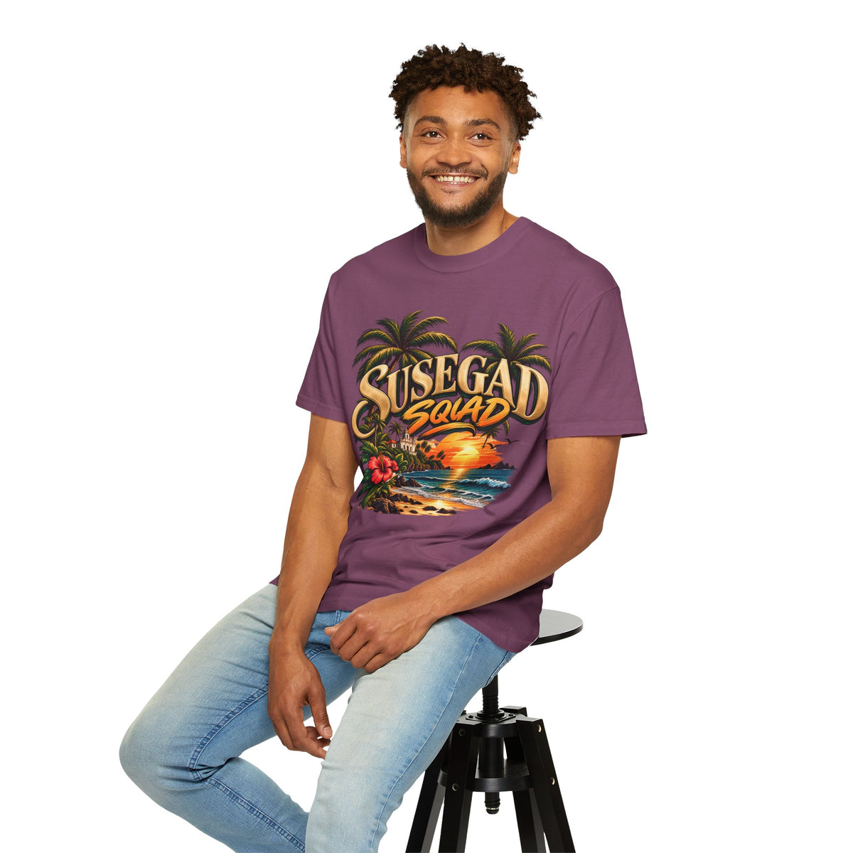 Susegad Squad Sunset Garment-Dyed T-Shirt