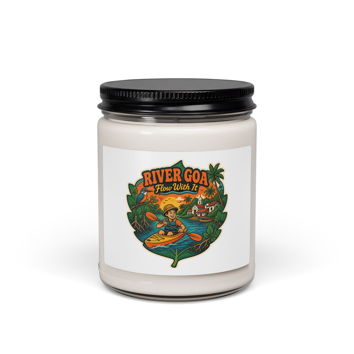 Additional view of Gand Tuji! 9oz Soy Candle — Goan Phrase (3)